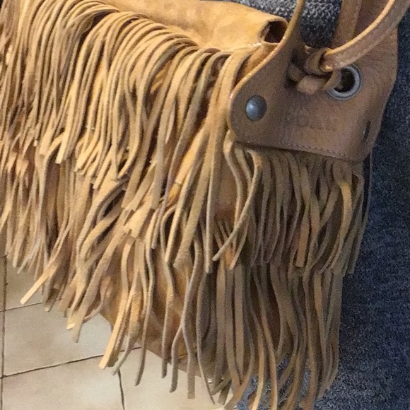 Vintage HOGAN SUEDE FRINGE-TRIMMED BAG - Picture 4 of 13
